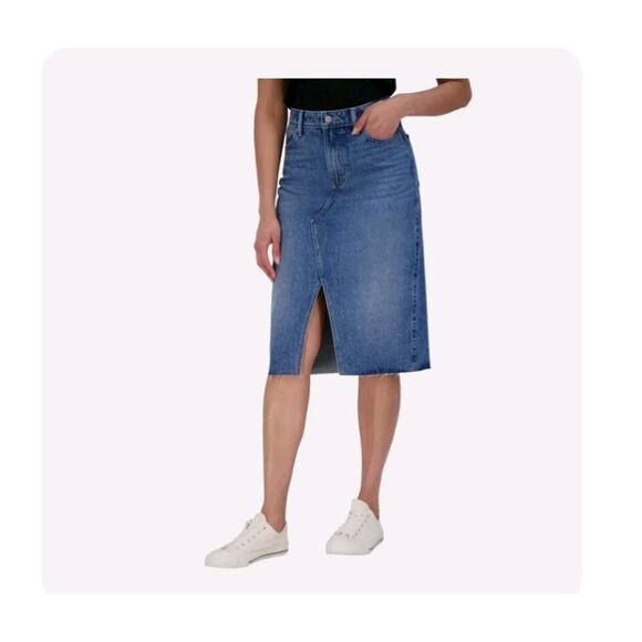 Lucky Brand Women's Sits at Waist 5 Pocket Styling Midi Skirt, Blue, 6 - Picture 1 of 2